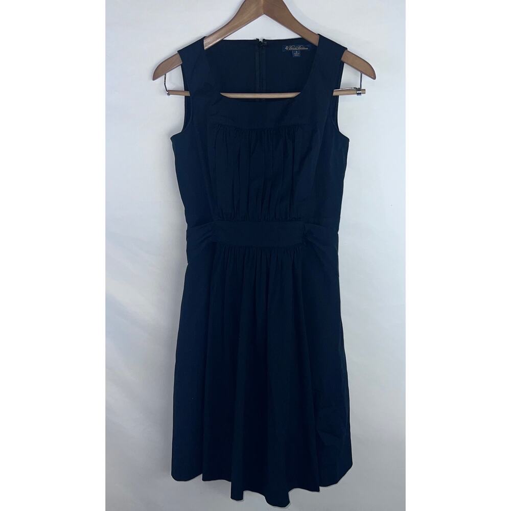 Brooks‎ Brothers Women's Black Shimmer Sheath Square Neck Cocktail Dress Size 4